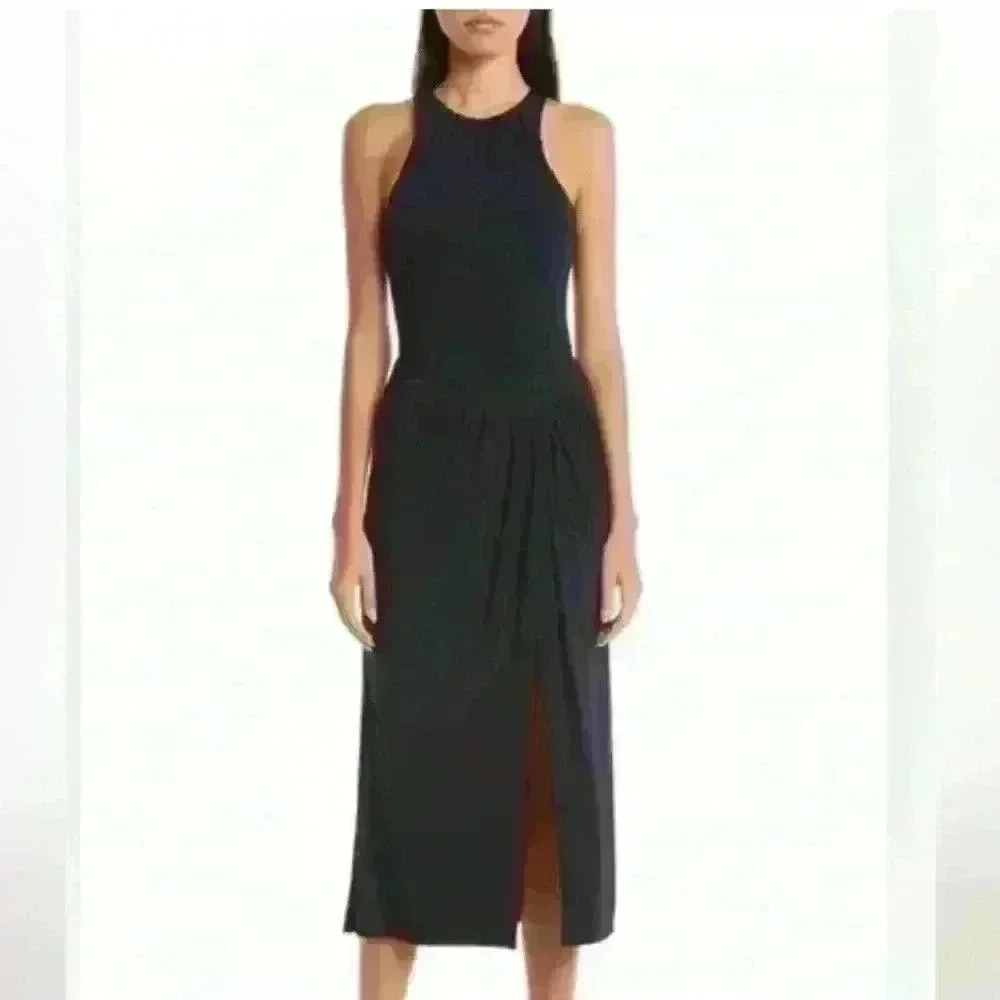 NEW! Cinq a Sept Lezlie Jersey Sleeveless Racerback Midi Dress - Picture 3 of 13